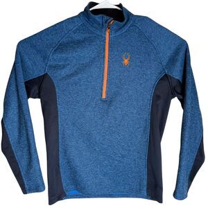Spyder Men's Outbound Fleece Half Zip Active Sports Sweatshirt Blue Medium